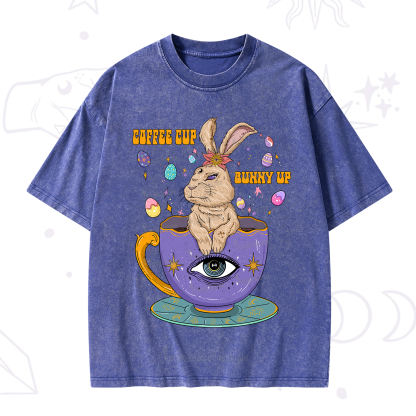 Purplehecate Coffee Cup Bunny Up Washed T-Shirt