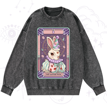 Purplehecate The Easter Fool Tarot Washed Sweatshirt