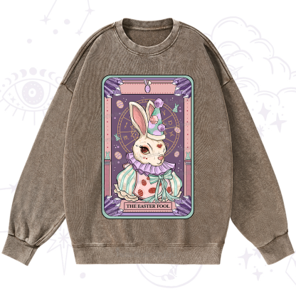 Purplehecate The Easter Fool Tarot Washed Sweatshirt