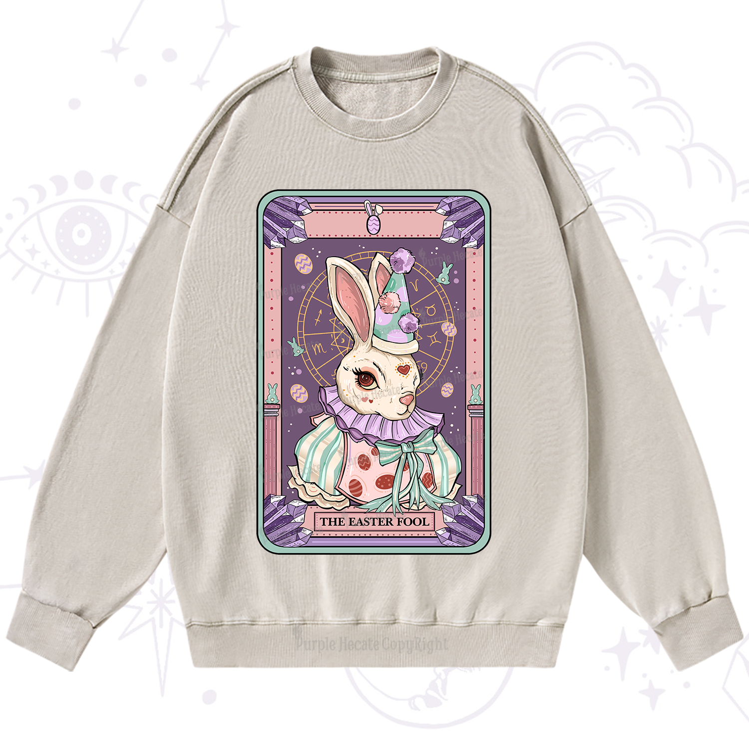 Purplehecate The Easter Fool Tarot Washed Sweatshirt