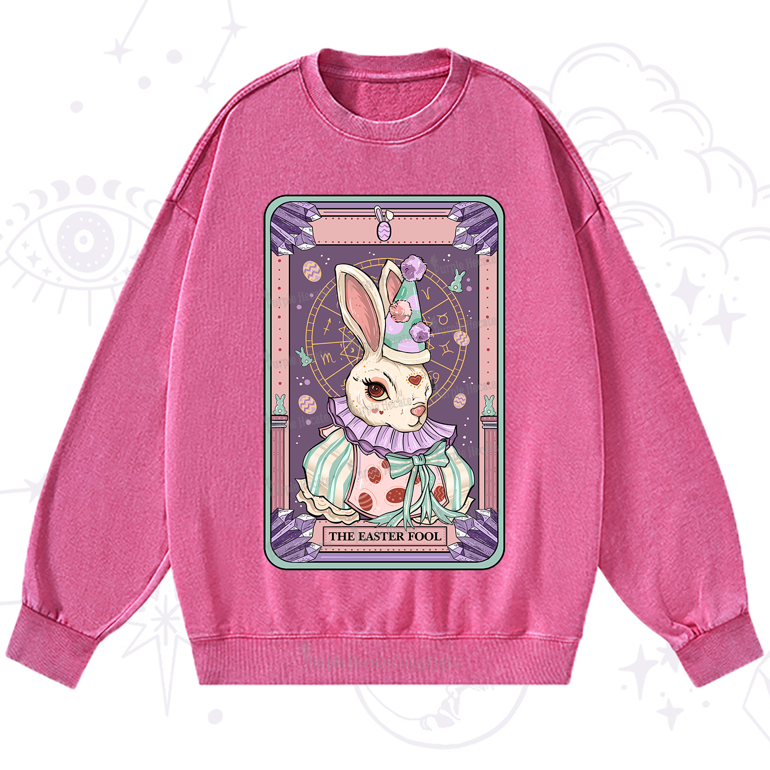 Purplehecate The Easter Fool Tarot Washed Sweatshirt
