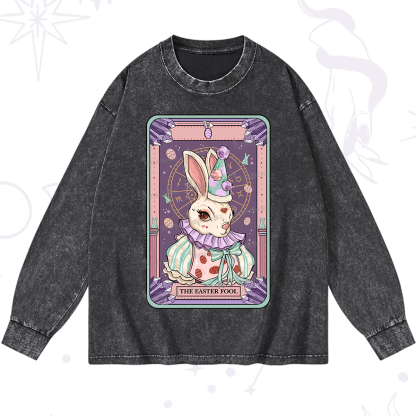 Purplehecate The Easter Fool Tarot Washed Long Sleeve Shirt