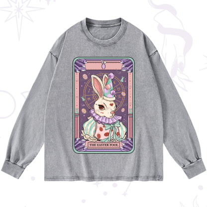 Purplehecate The Easter Fool Tarot Washed Long Sleeve Shirt