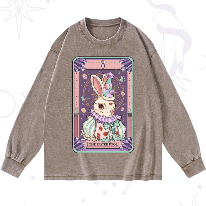Purplehecate The Easter Fool Tarot Washed Long Sleeve Shirt