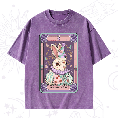 Purplehecate The Easter Fool Tarot Washed T-Shirt
