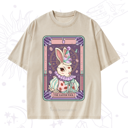 Purplehecate The Easter Fool Tarot Washed T-Shirt