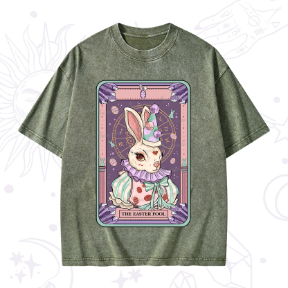 Purplehecate The Easter Fool Tarot Washed T-Shirt