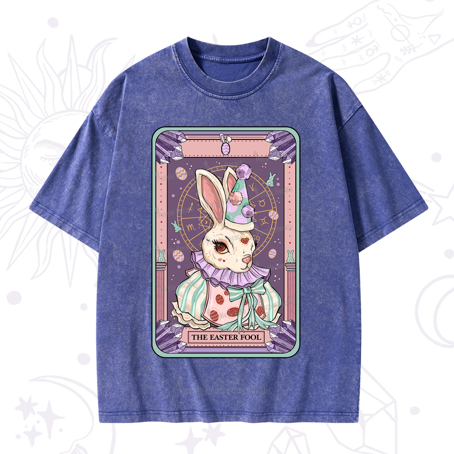 Purplehecate The Easter Fool Tarot Washed T-Shirt