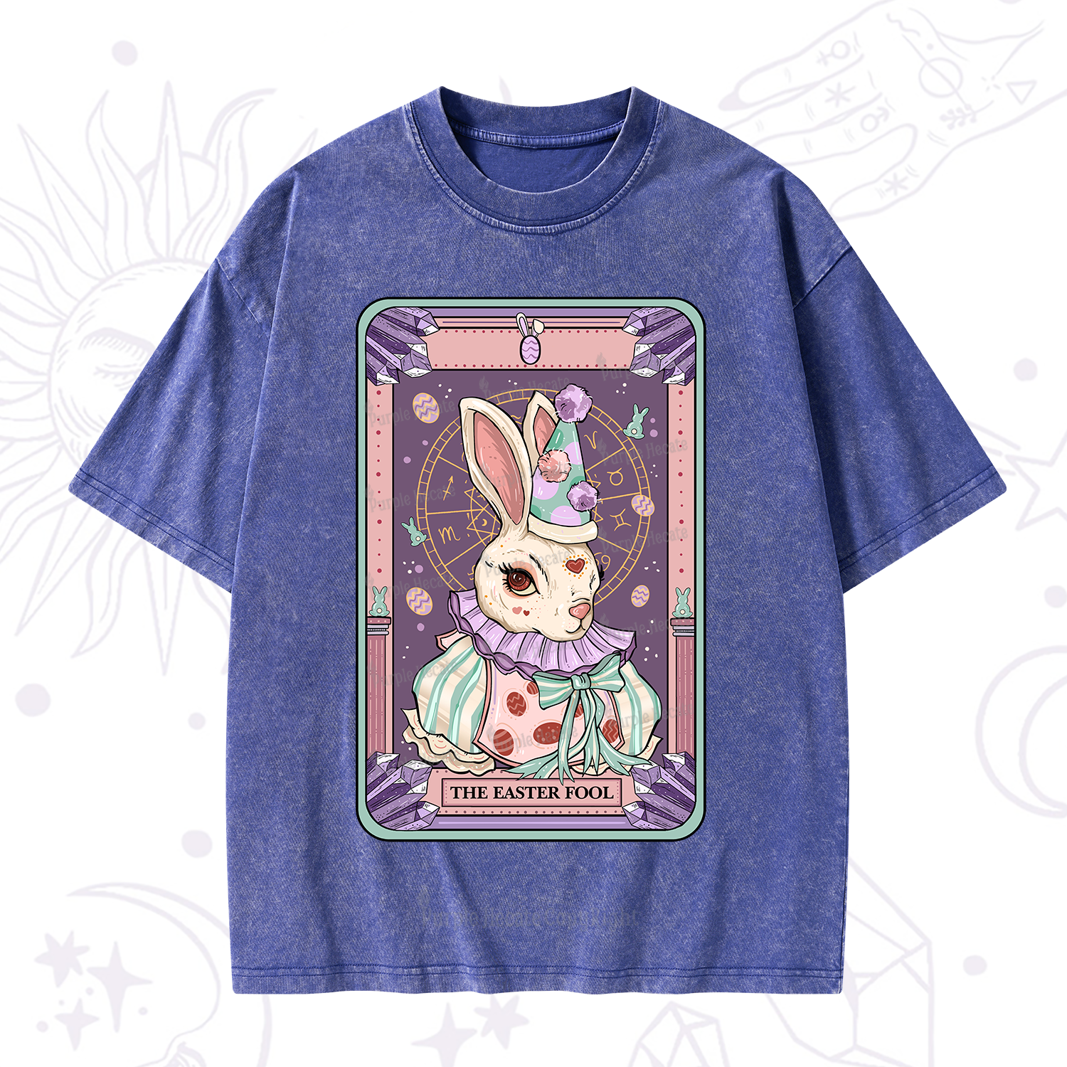 Purplehecate The Easter Fool Tarot Washed T-Shirt