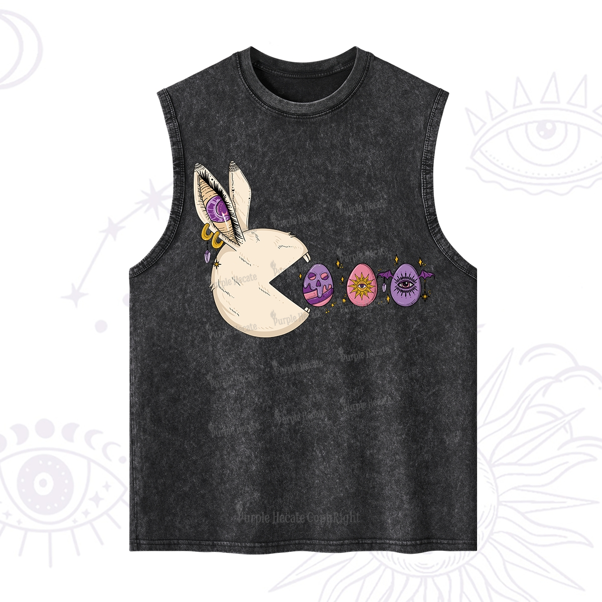 Purplehecate Egg Hunter Bunny Easter Washed Tank