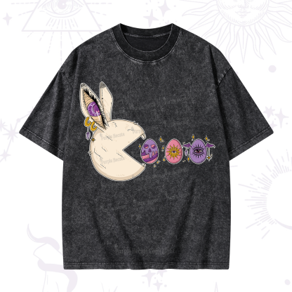 Purplehecate Egg Hunter Bunny Easter Washed T-Shirt