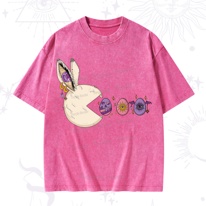 Purplehecate Egg Hunter Bunny Easter Washed T-Shirt