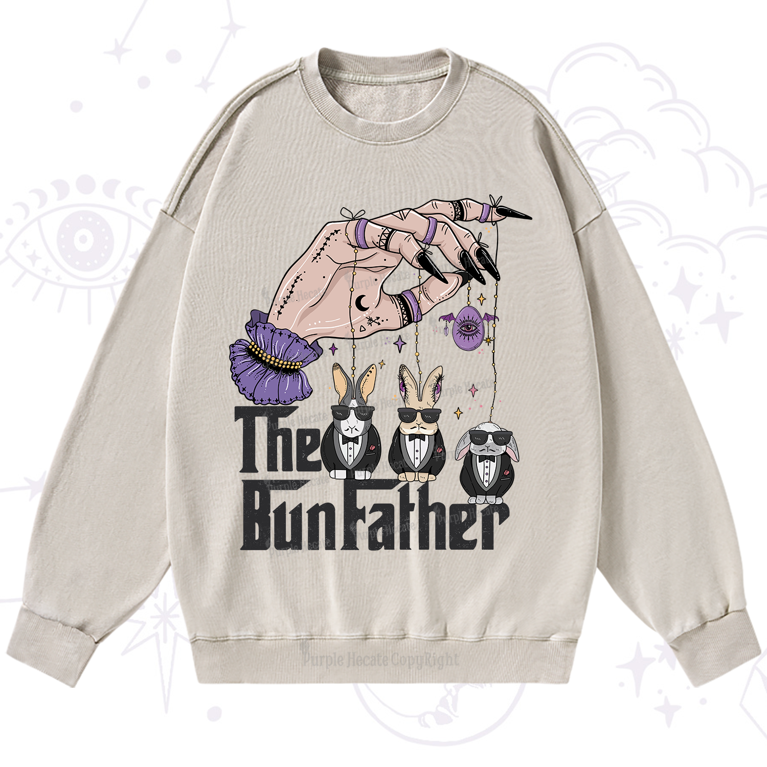 Purplehecate The Bunfather Easter Washed Sweatshirt
