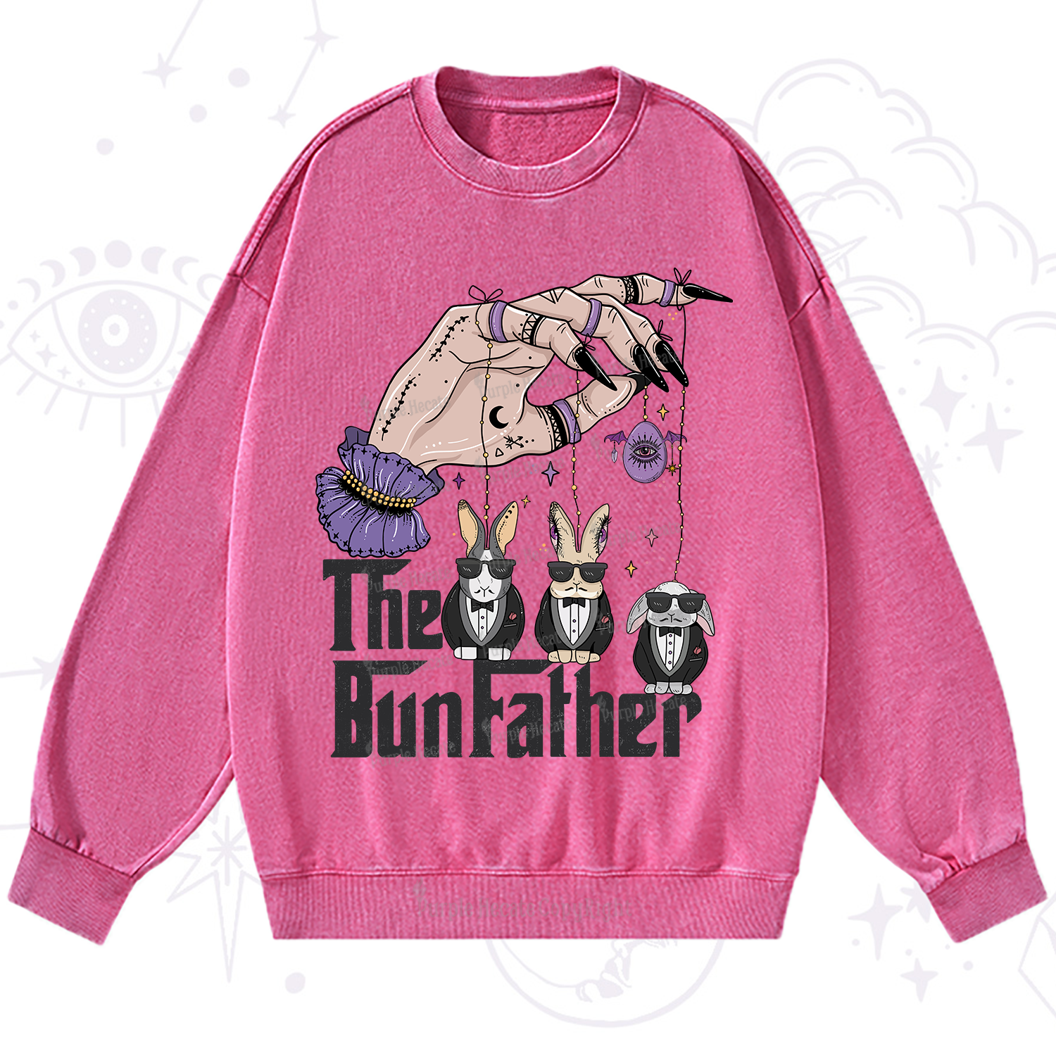 Purplehecate The Bunfather Easter Washed Sweatshirt