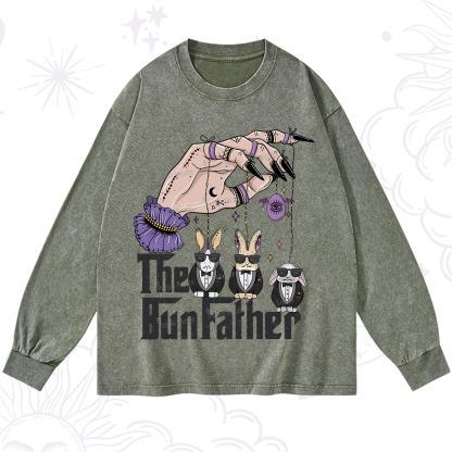 Purplehecate The Bunfather Easter Washed Long Sleeve Shirt