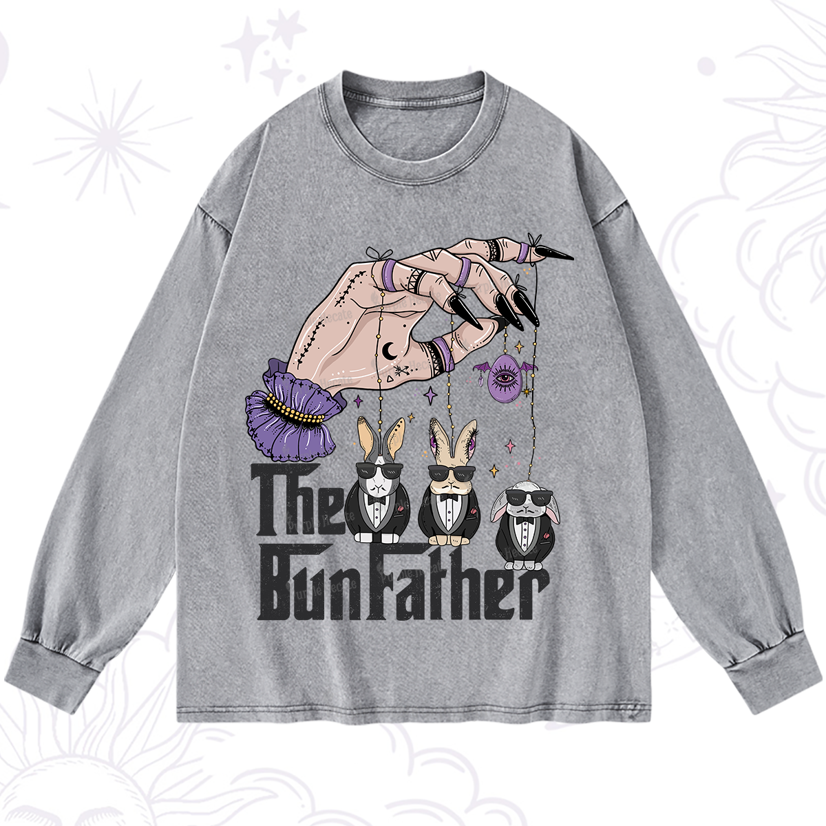 Purplehecate The Bunfather Easter Washed Long Sleeve Shirt
