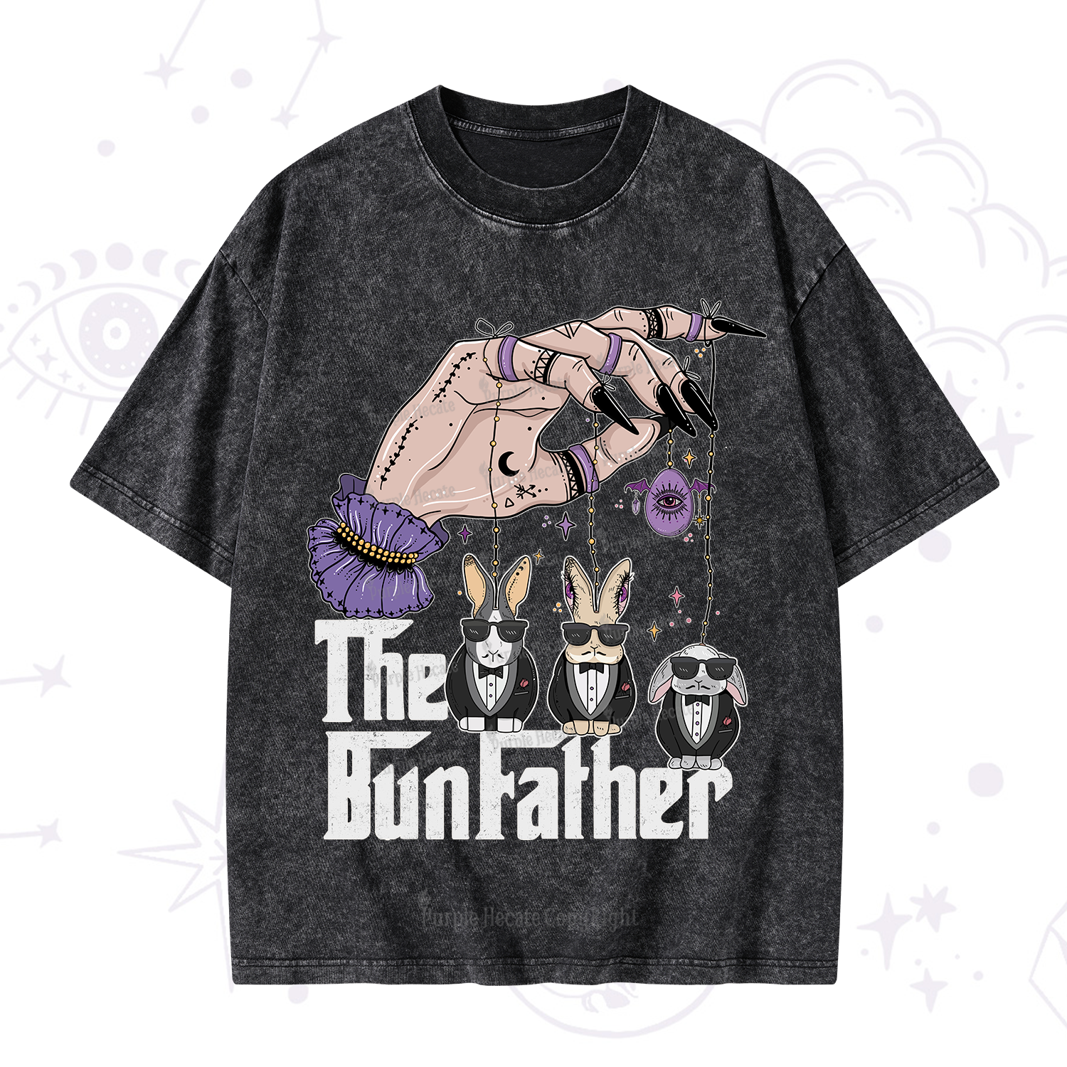 Purplehecate The Bunfather Easter Washed T-Shirt