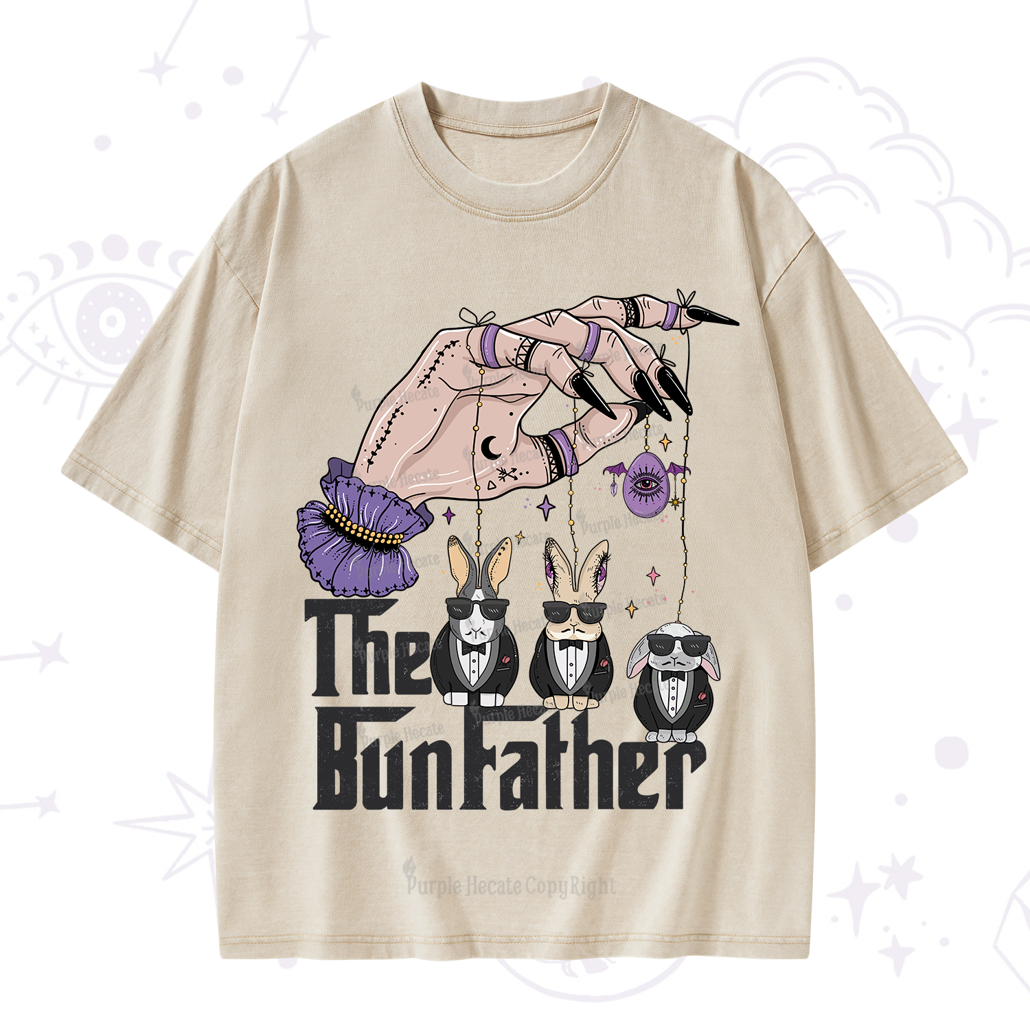 Purplehecate The Bunfather Easter Washed T-Shirt