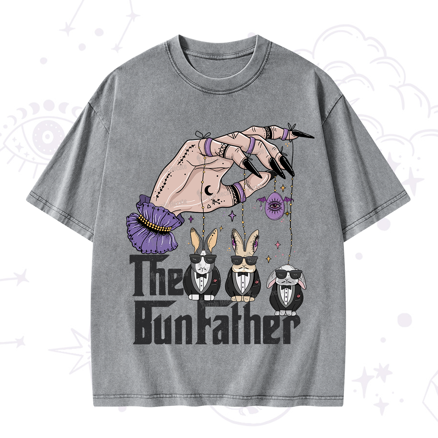 Purplehecate The Bunfather Easter Washed T-Shirt
