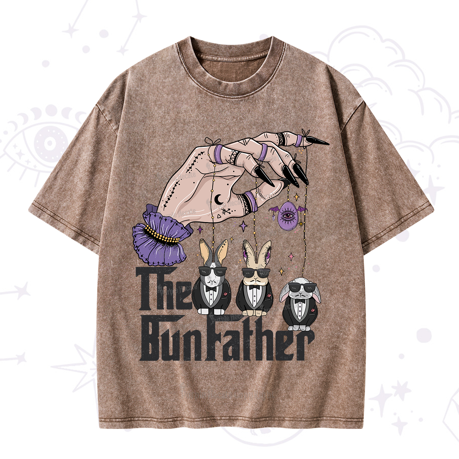 Purplehecate The Bunfather Easter Washed T-Shirt