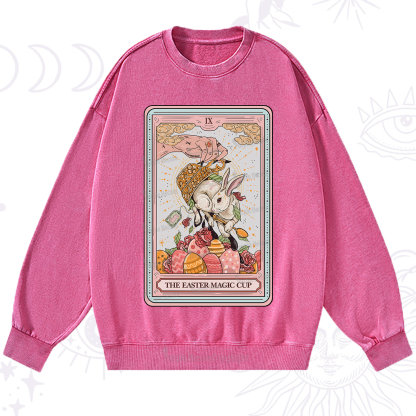 Purplehecate The Easter Magic Cup Tarot Washed Sweatshirt