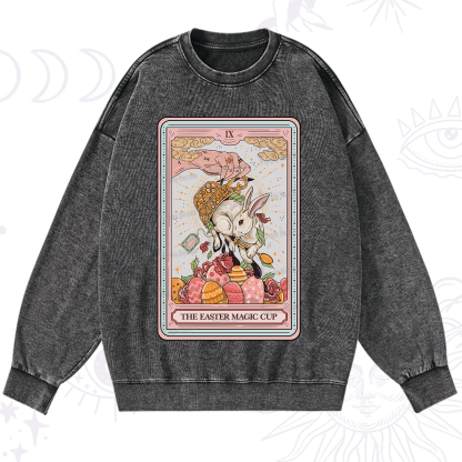 Purplehecate The Easter Magic Cup Tarot Washed Sweatshirt