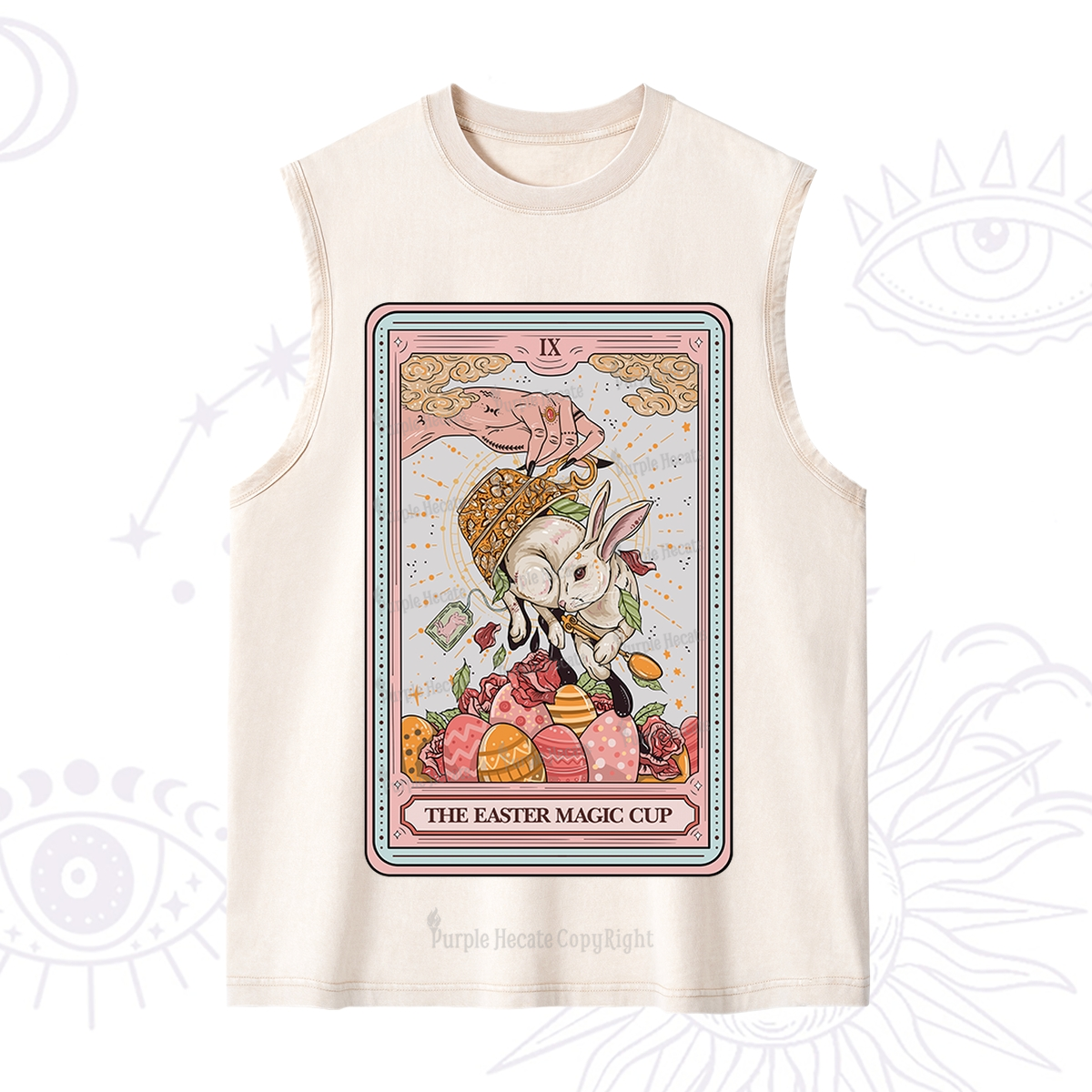 Purplehecate The Easter Magic Cup Tarot Washed Tank