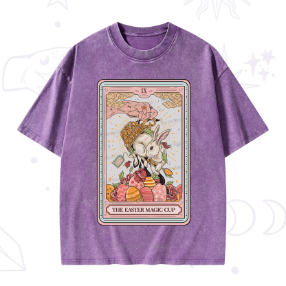 Purplehecate The Easter Magic Cup Tarot Washed T-Shirt