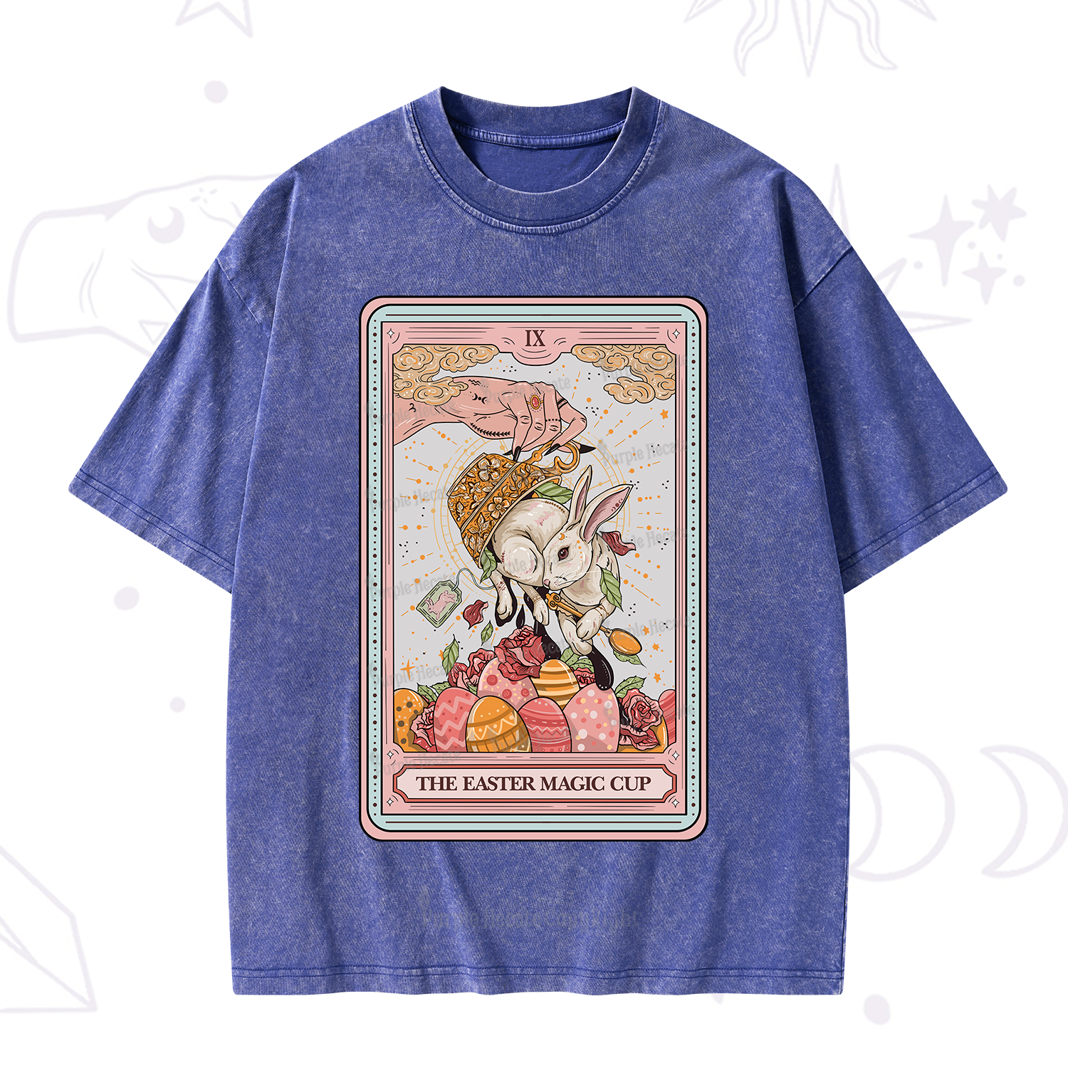 Purplehecate The Easter Magic Cup Tarot Washed T-Shirt