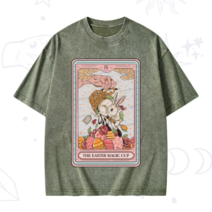 Purplehecate The Easter Magic Cup Tarot Washed T-Shirt