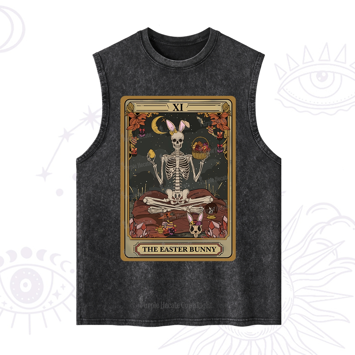 Purplehecate The Easter Bunny Tarot Washed Tank