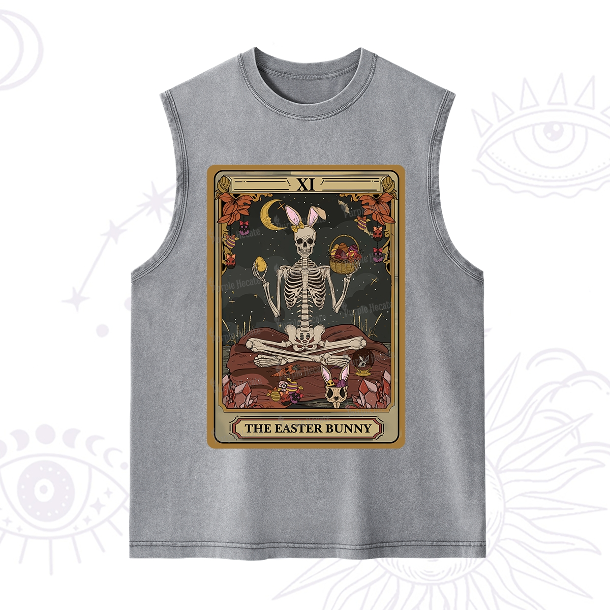 Purplehecate The Easter Bunny Tarot Washed Tank