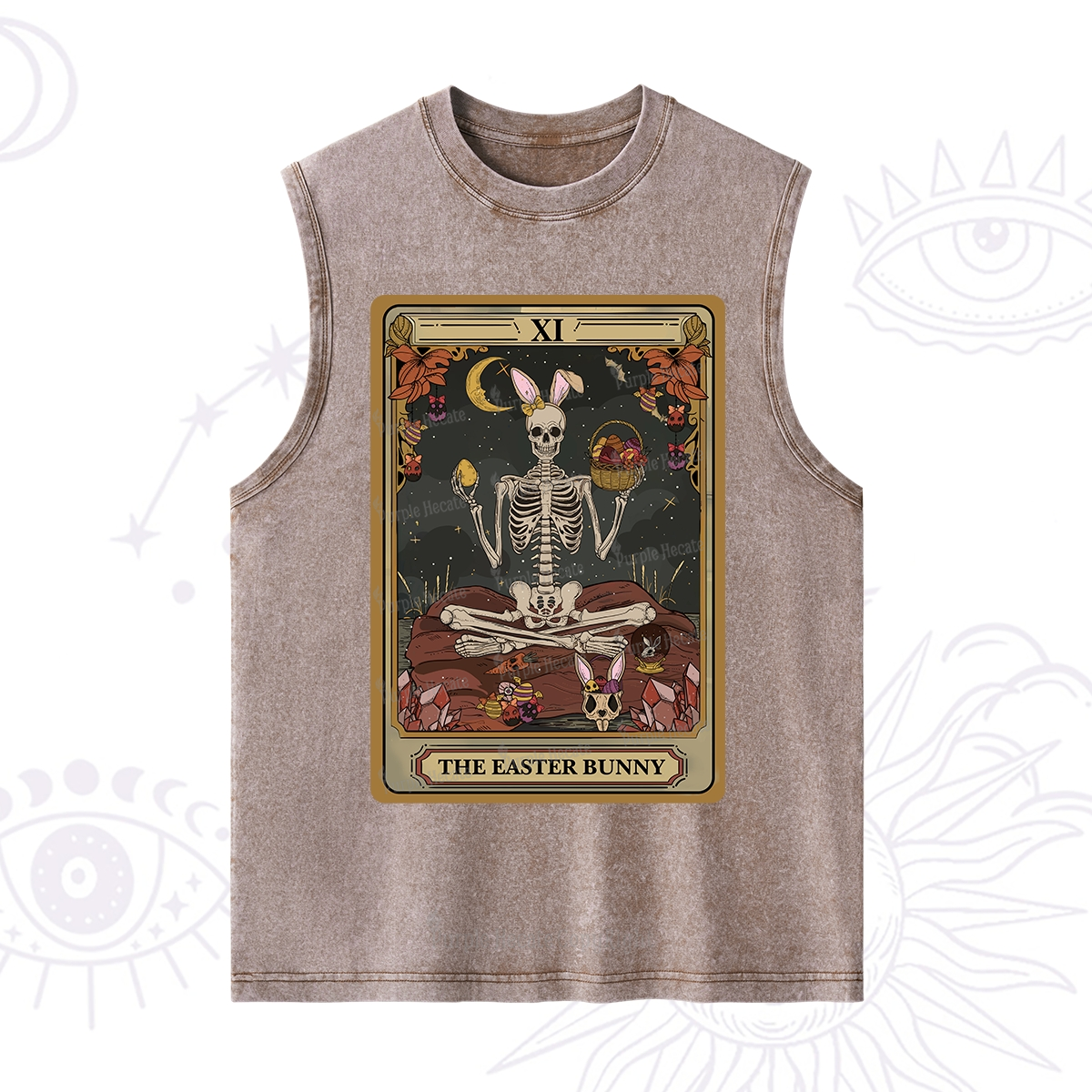 Purplehecate The Easter Bunny Tarot Washed Tank