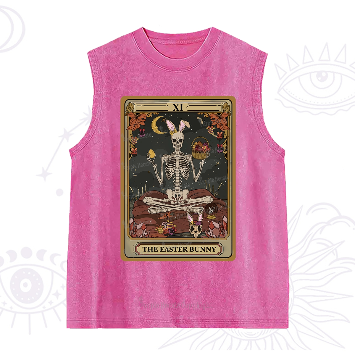 Purplehecate The Easter Bunny Tarot Washed Tank