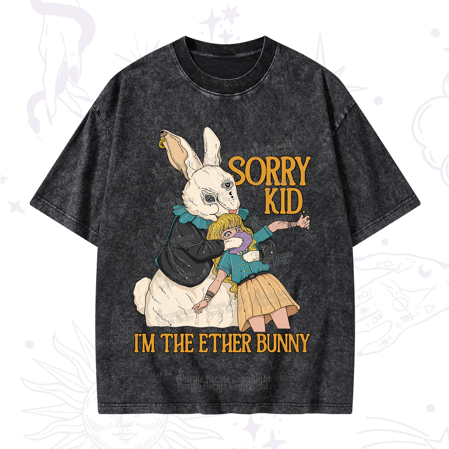 Purplehecate I'm Easter Bunny Washed T-Shirt