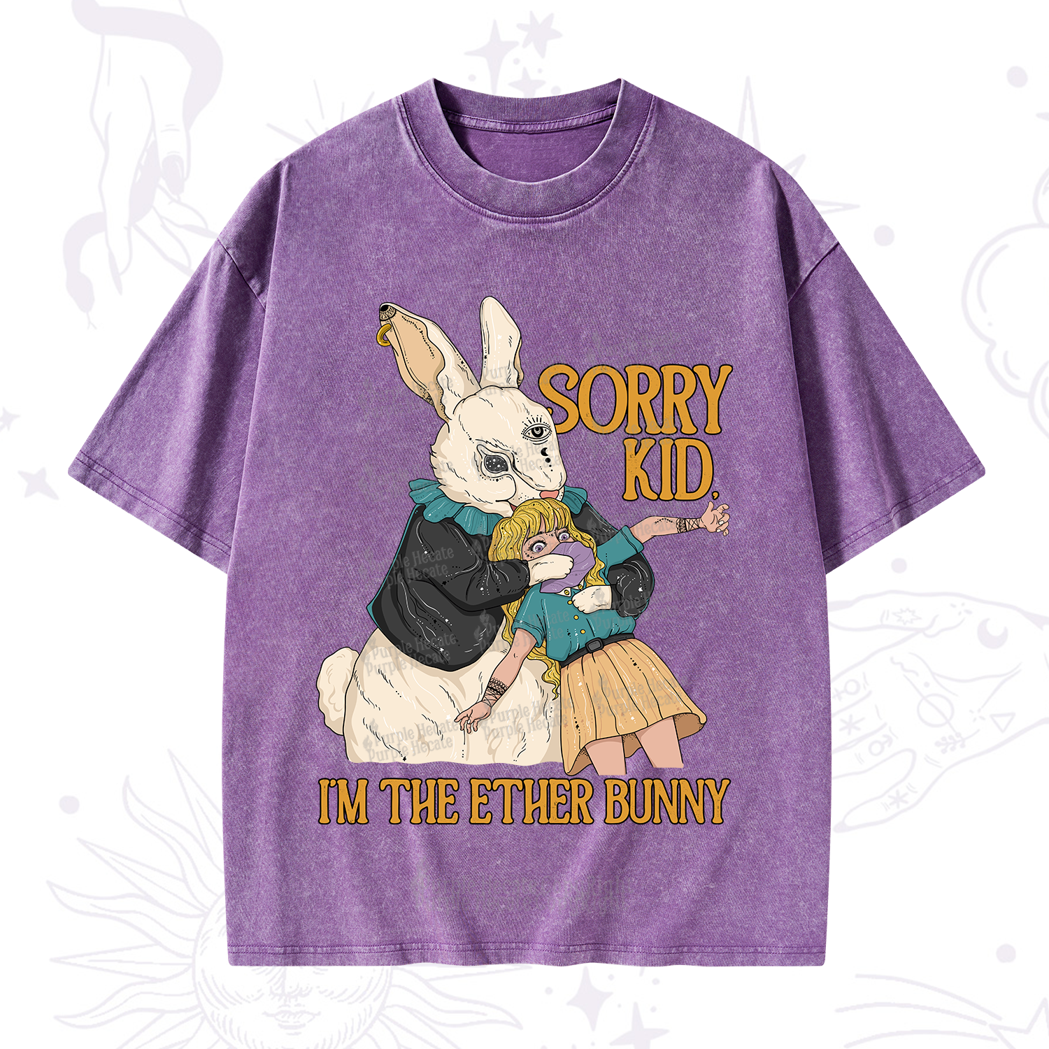 Purplehecate I'm Easter Bunny Washed T-Shirt