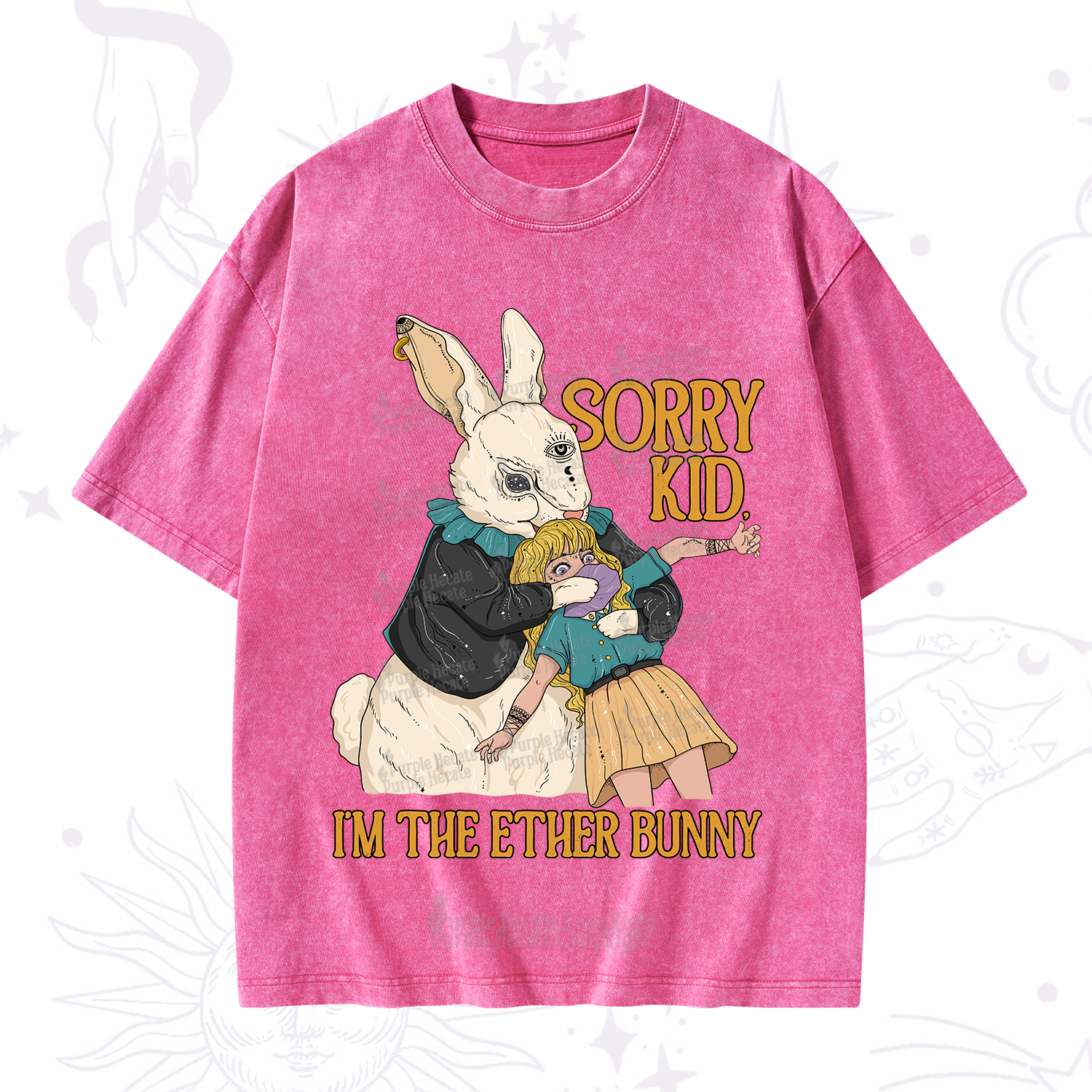 Purplehecate I'm Easter Bunny Washed T-Shirt