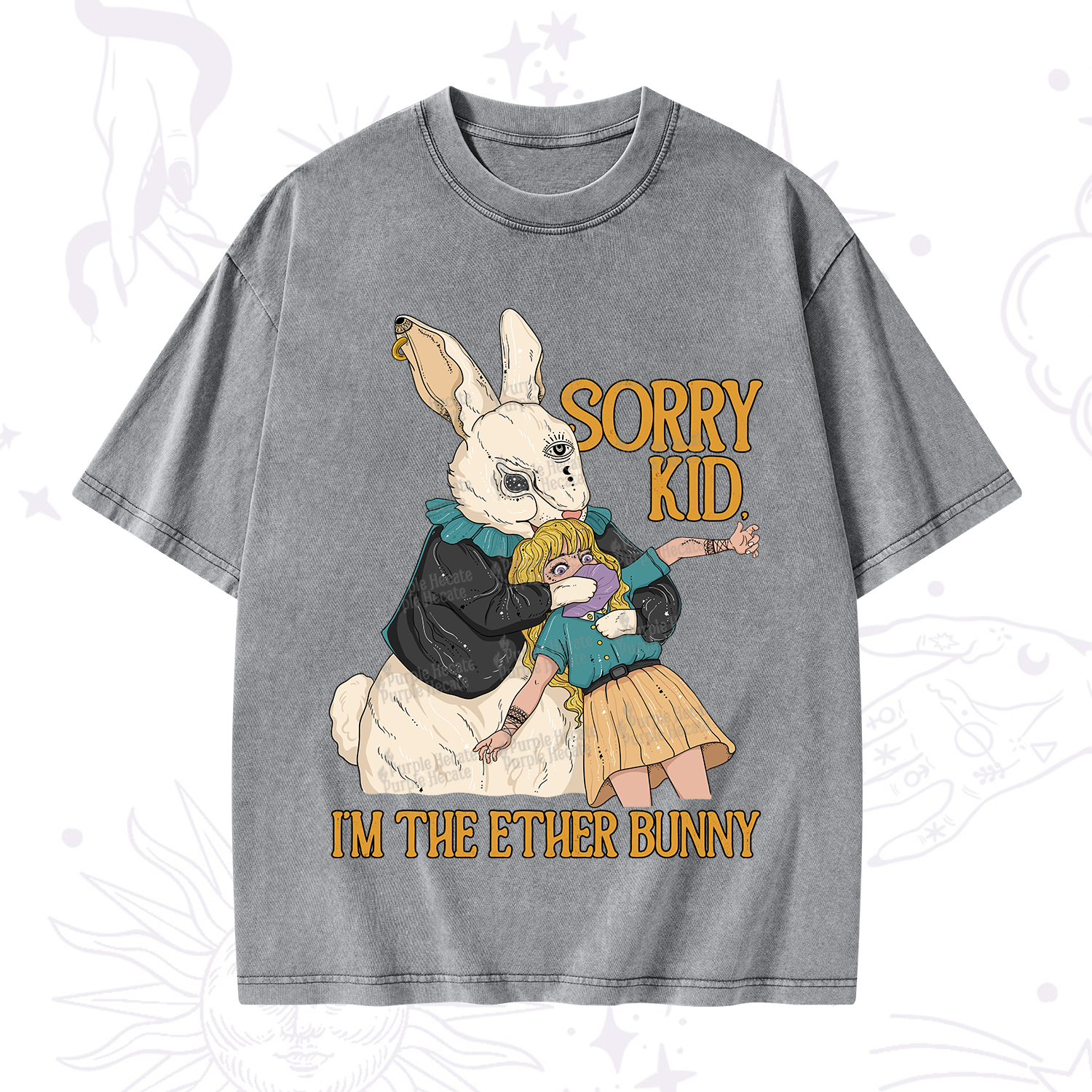 Purplehecate I'm Easter Bunny Washed T-Shirt