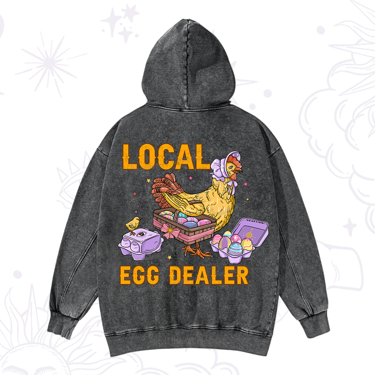 Purplehecate Local Egg Dealer Washed Hoodie