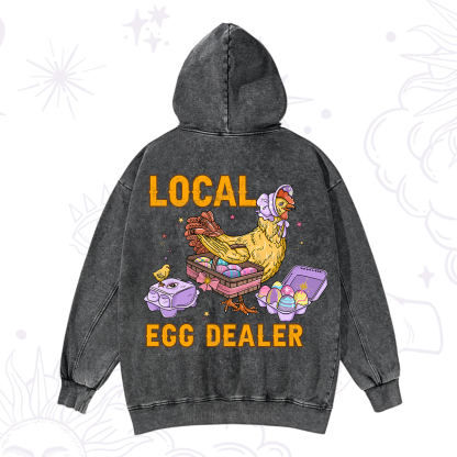 Purplehecate Local Egg Dealer Washed Hoodie
