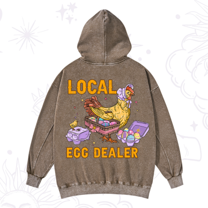 Purplehecate Local Egg Dealer Washed Hoodie