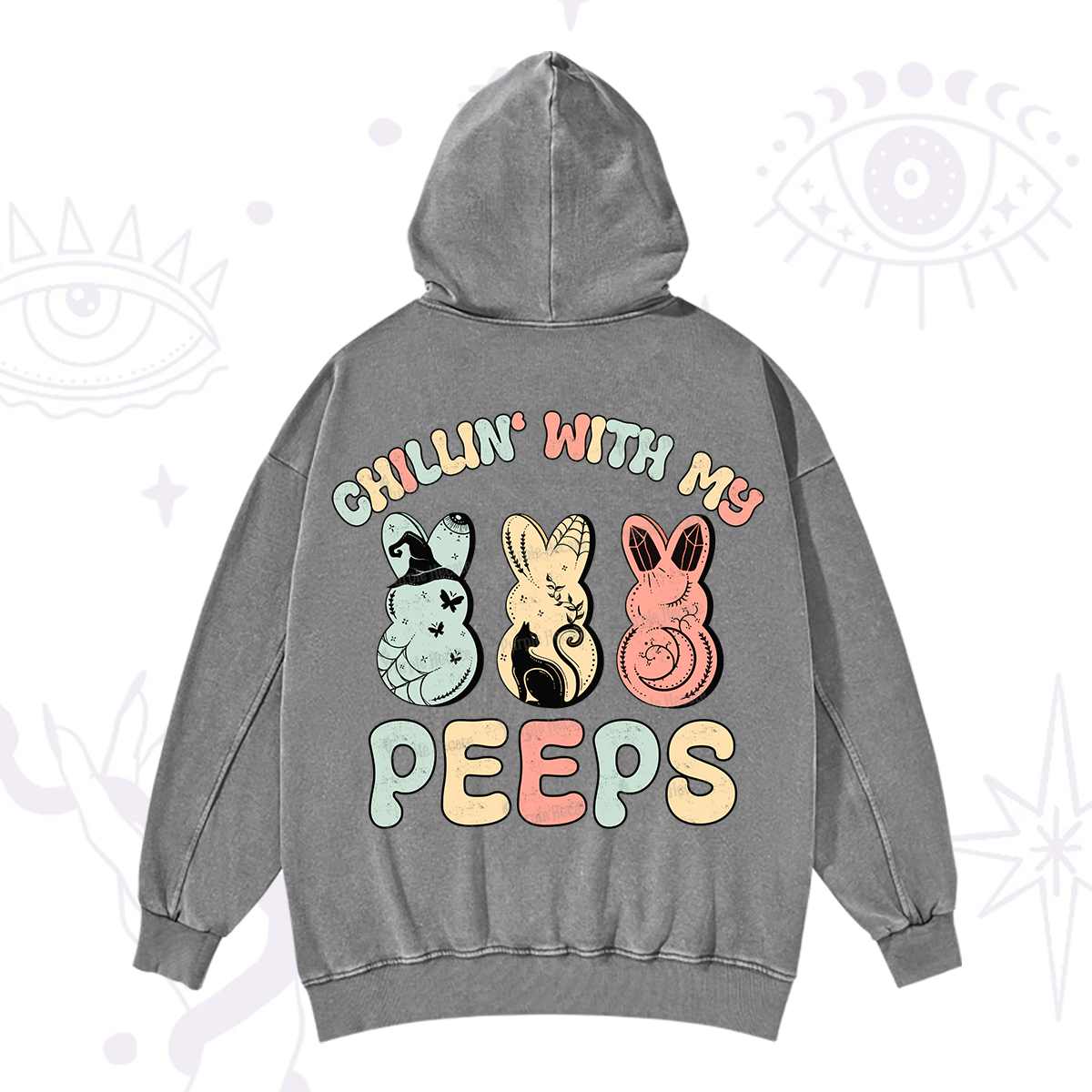 Purplehecate Chillin With My Peeps Washed Hoodie