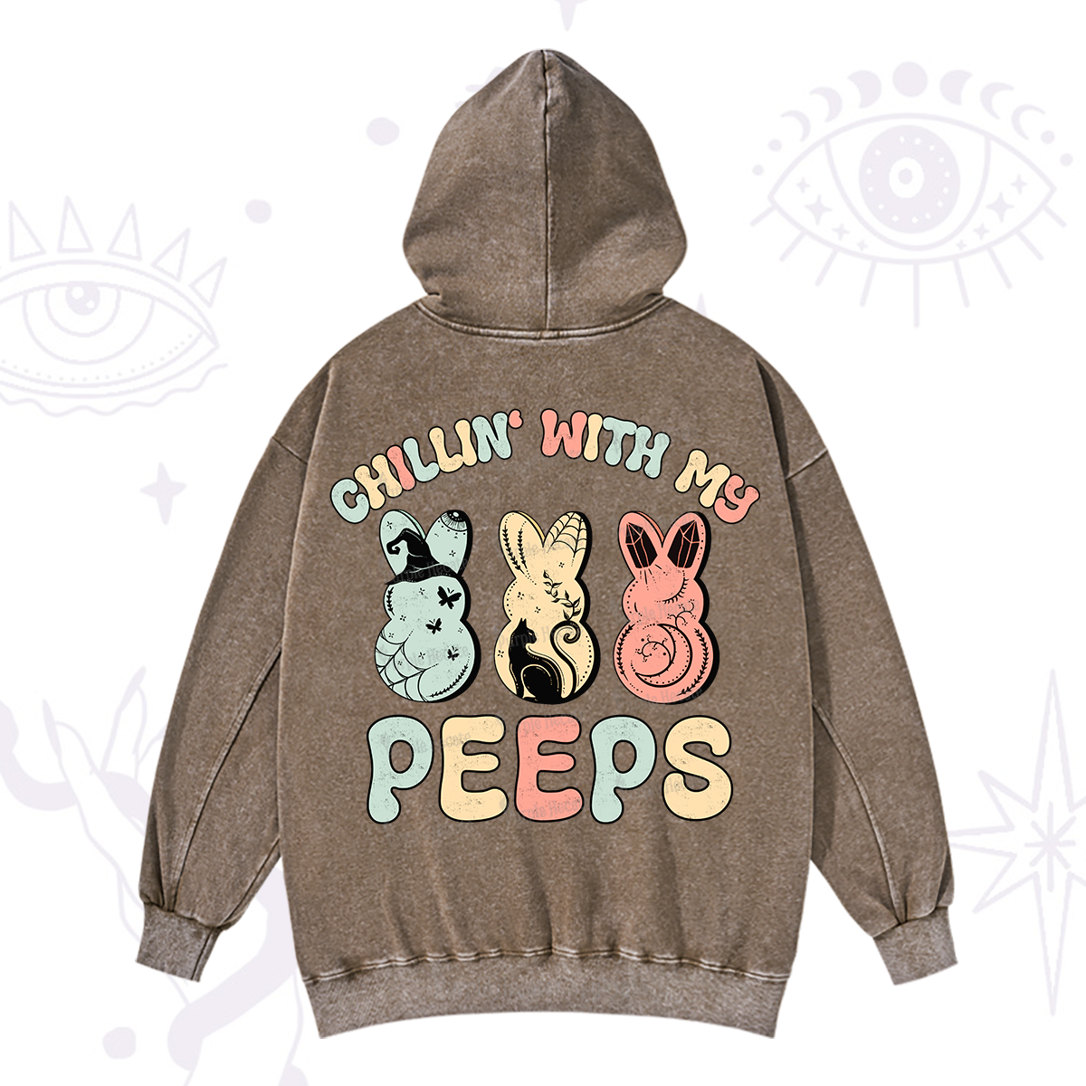 Purplehecate Chillin With My Peeps Washed Hoodie