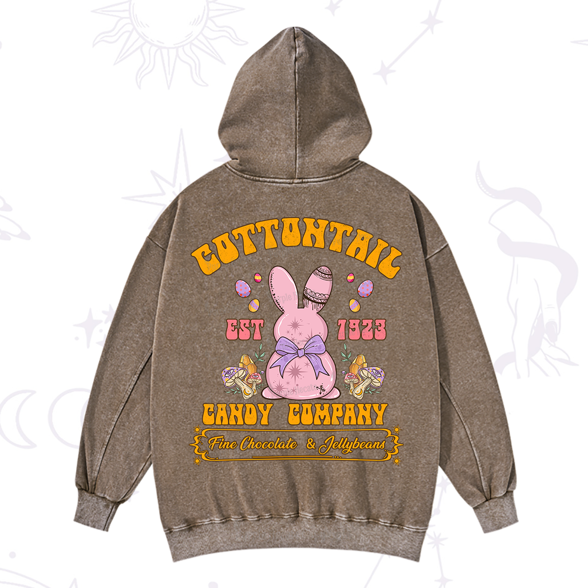 Purplehecate Cottontail Candy Company Easter Washed Hoodie