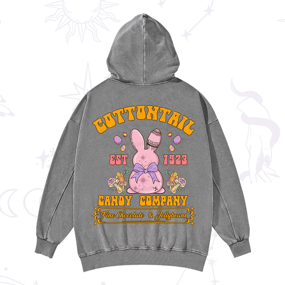 Purplehecate Cottontail Candy Company Easter Washed Hoodie