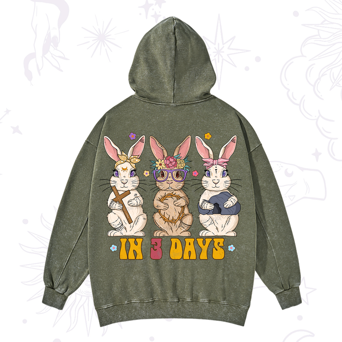 Purplehecate In 3 Days Easter Washed Hoodie