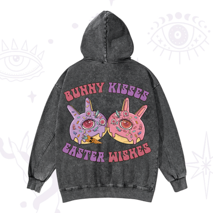 Purplehecate Bunny Kisses Easter Wishes Washed Hoodie