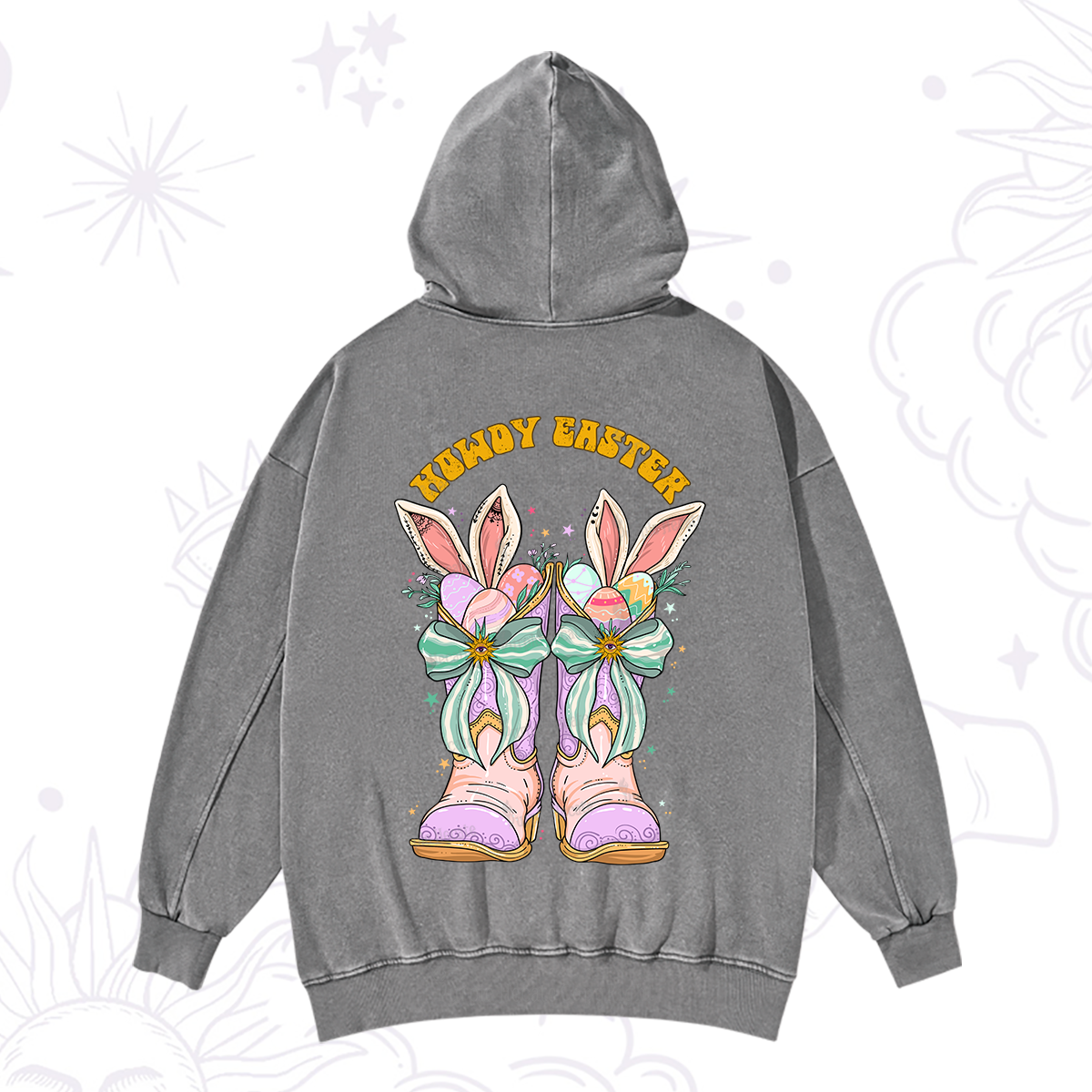 Purplehecate Howdy Easter Washed Hoodie