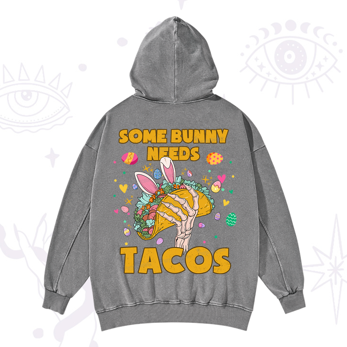 Purplehecate Some Bunny Needs Tacos Easter Washed Hoodie