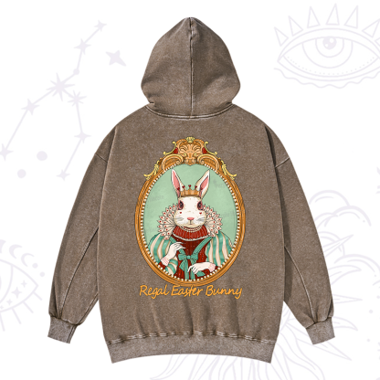 Purplehecate Regal Easter Bunny Washed Hoodie